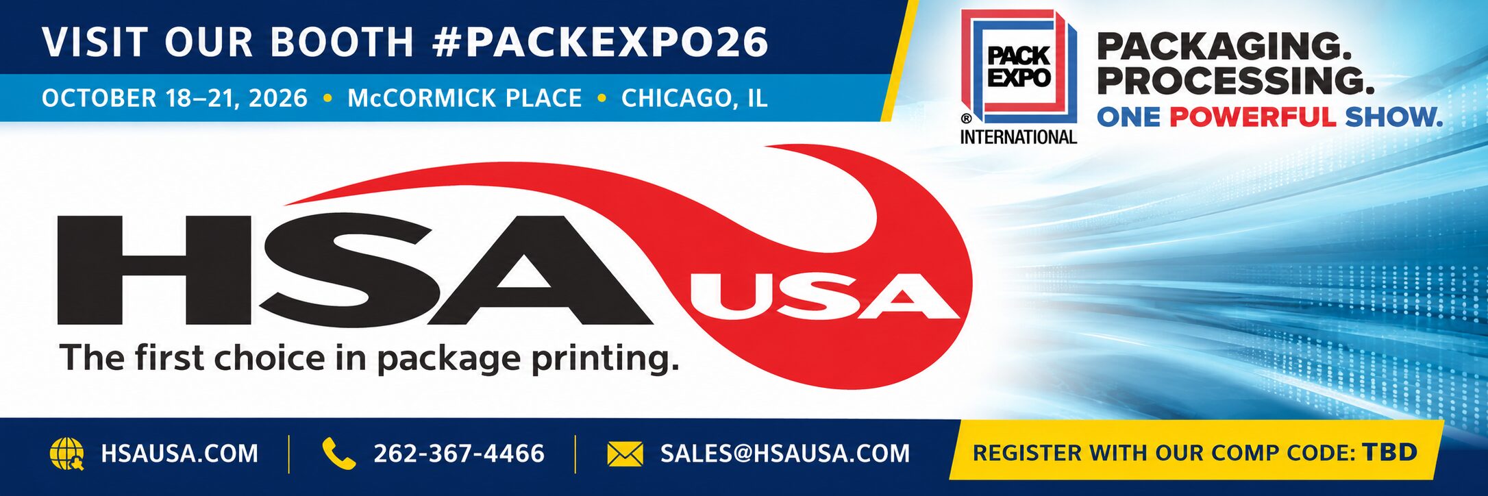 HSAUA PACK EXPO Chicago banner